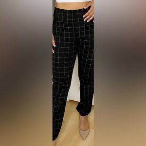 PETITE - Charter Club Cambridge Slim black checkered pants - 4P